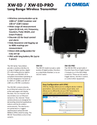 Thumbnail of document Data Sheet - XW-ED-PRO Link Smart Probe & Counter/Digital Wireless Transmitter